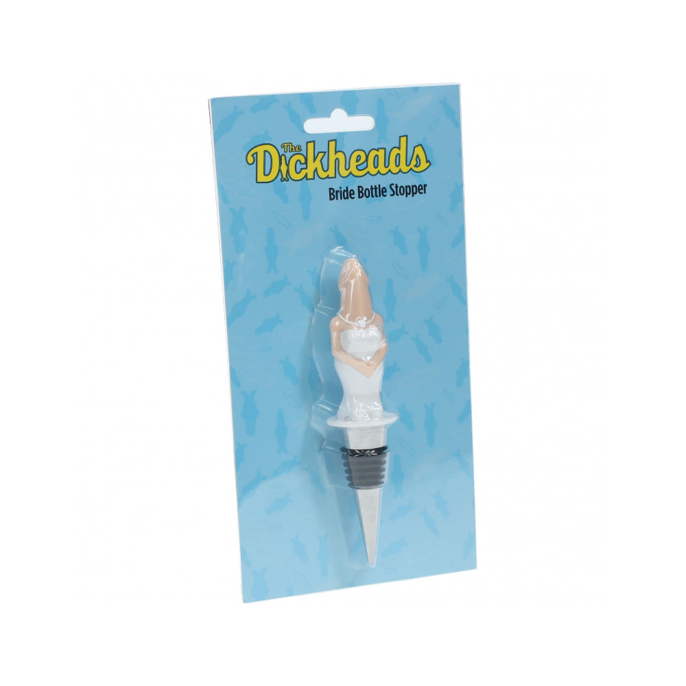 Dickheads Bride Bottle Stopper – Flesh-Tone Silicone Novelty Bar Accessory