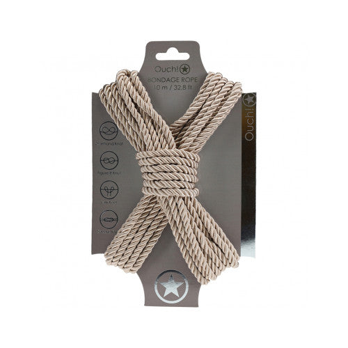 Ouch! Bondage Rope 10 Meter Nylon – Black Sensual Restraint for Play
