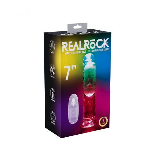 Realrock LED Vibrating Dildo No Balls – Illuminated Vibrator for Visual Stimulation
