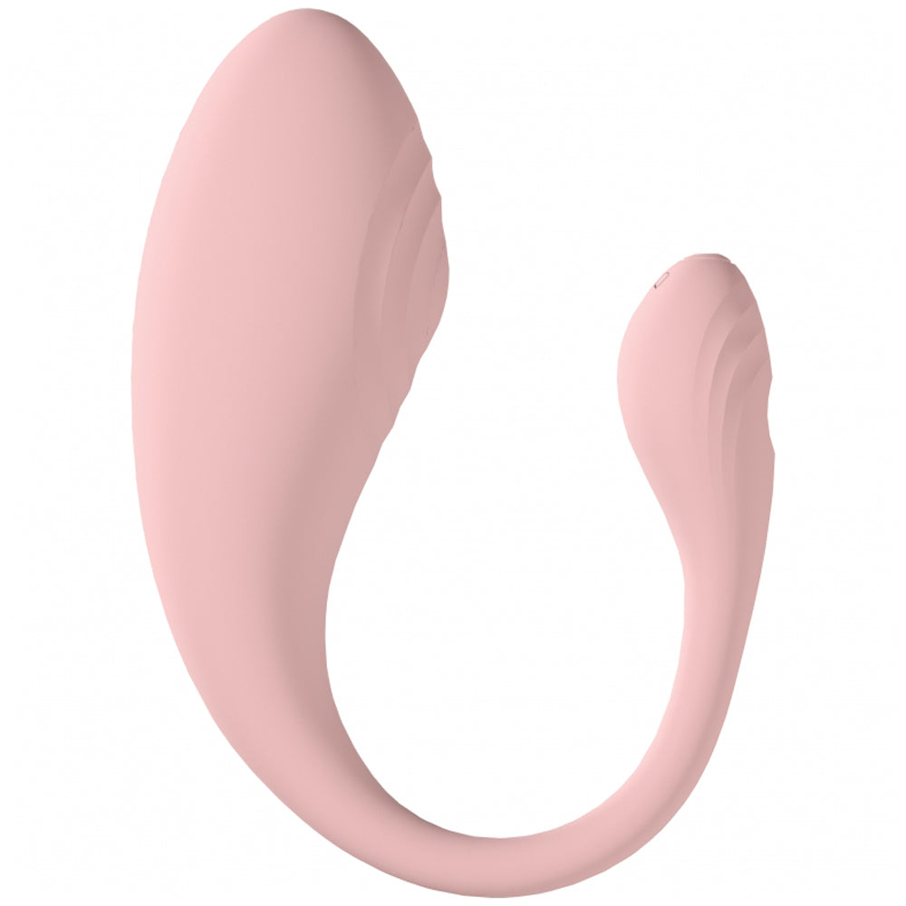 Loveline Wave C-Shape Vibrator with Remote – Pink