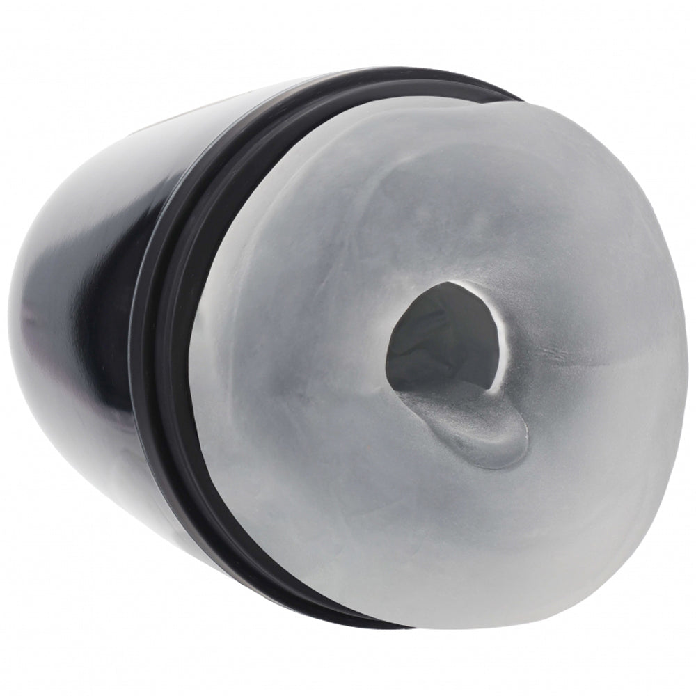 Pumped Vibro Masturbator – Gun Metal Vibrating Male Sex Toy