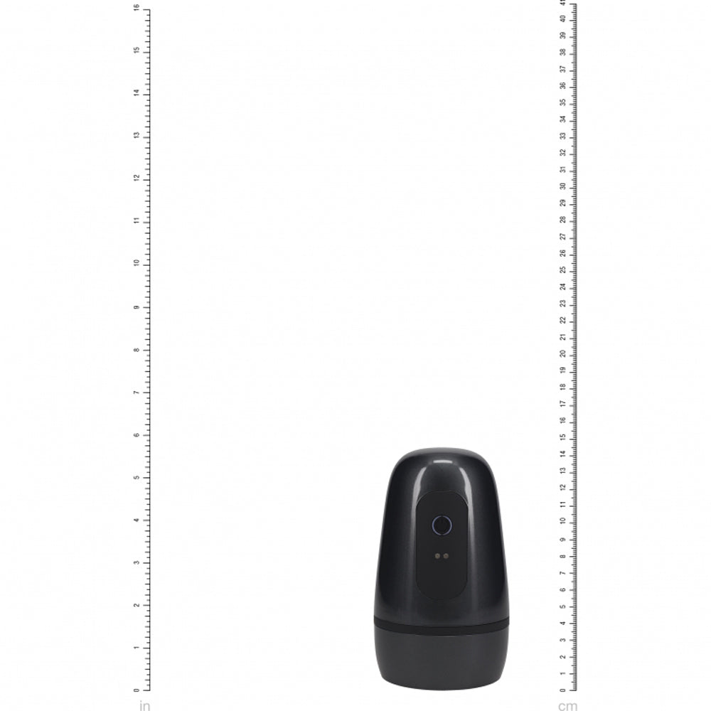 Pumped Vibro Masturbator – Gun Metal Vibrating Male Sex Toy