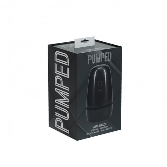 Pumped Vibro Masturbator – Gun Metal Vibrating Male Sex Toy