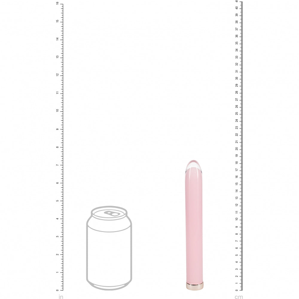 Loveline Sparkle 6.3" Glass Vibrator Pink