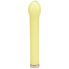 Loveline Celestia 6.3-Inch Glass Vibrator with Bulb Tip - Yellow