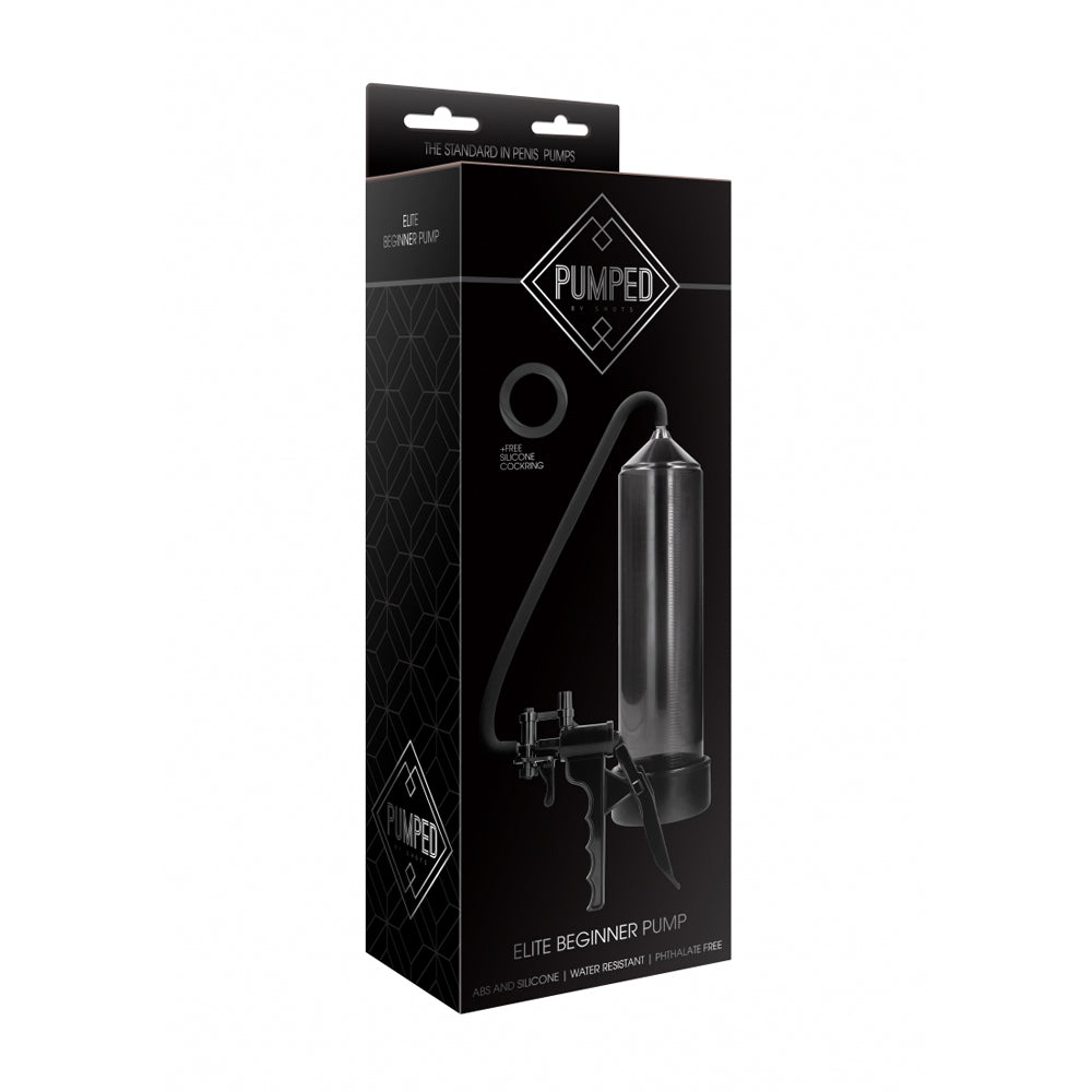 Elite Beginner Bike Pump - Black, Lightweight Hand Pump for Cycling