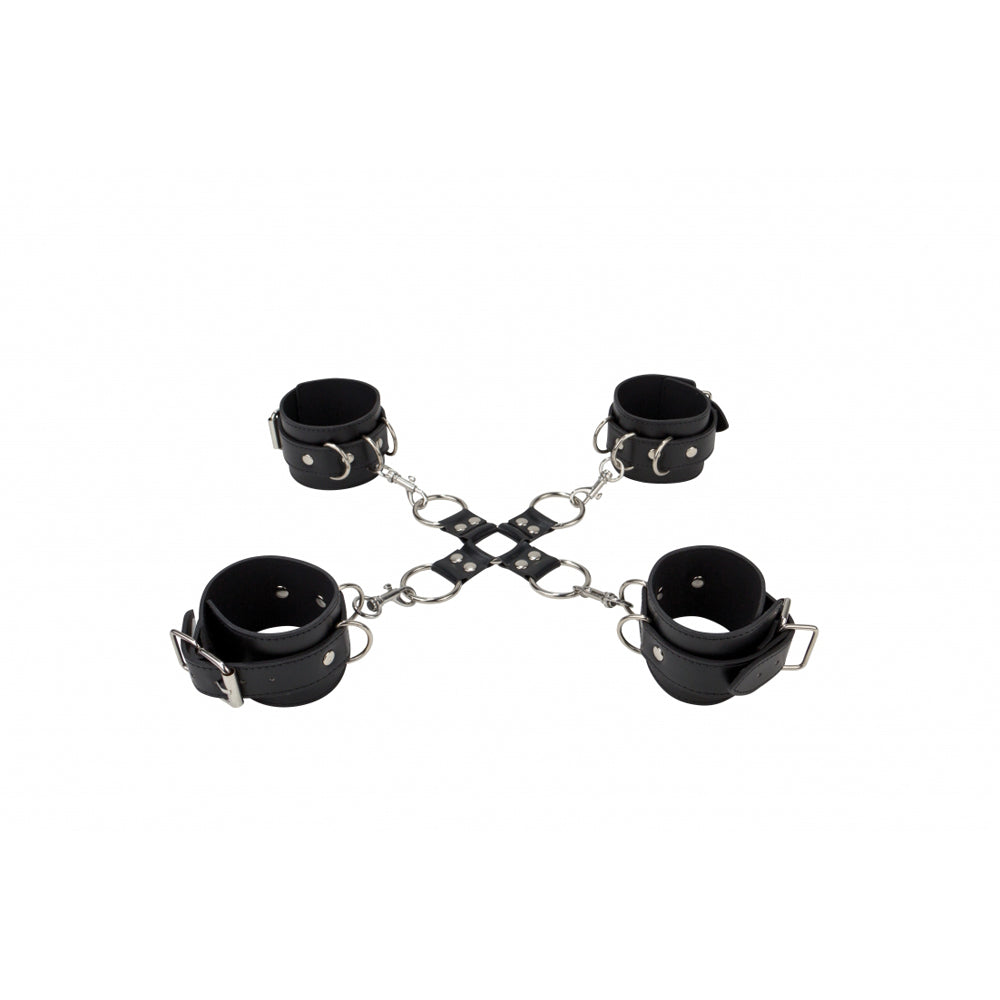 Ouch! Leather Hand And Legcuffs