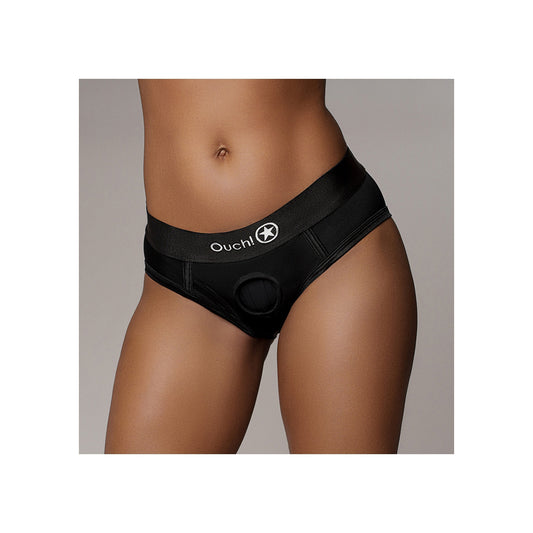 Ouch! Vibrating Strap-On High-Cut Brief M/L