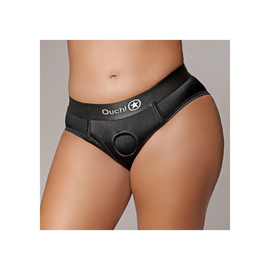 Ouch! Vibrating Strap-On High-Cut Brief Xl/Xxl