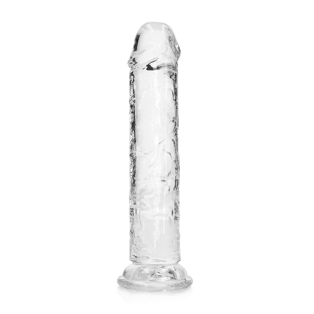 Realrock Crystal Clear Straight Realistic Dildo With Suction Cup 7'' Transparent