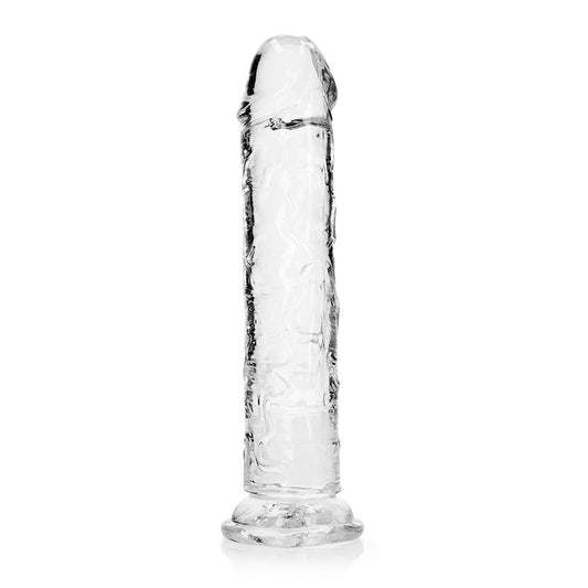 Realrock Crystal Clear Straight Realistic Dildo With Suction Cup 9'' Transparent