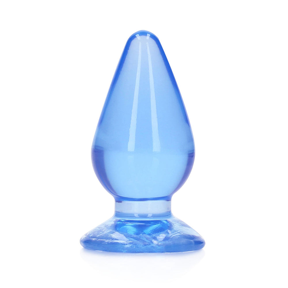 Realrock Crystal Clear Anal Plug 4.5-Inch Blue
