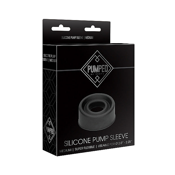 Shots Pumped Silicone Pump Sleeve - Medium, Black