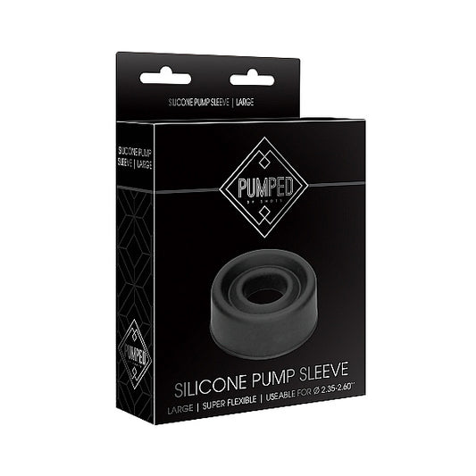 Shots Pumped Silicone Pump Sleeve – Large Black