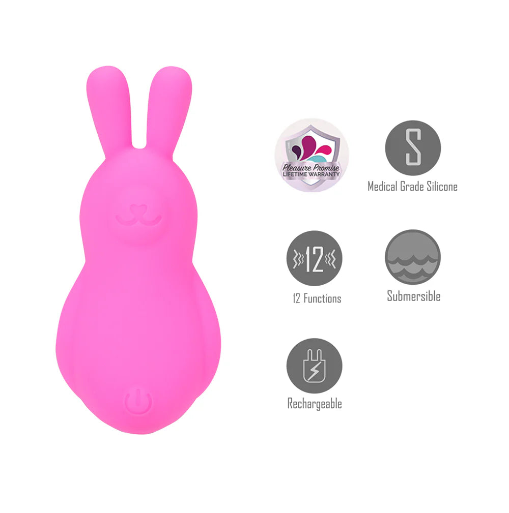 BRI Vibelite Rechargeable Silicone Bunny Vibrator - 12 Functions