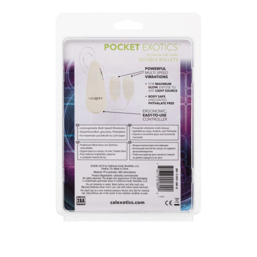 Pocket Exotics Glow-In-The-Dark Double Bullets