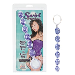Purple Swirl Pleasure Beads – Anal Beads for Adults, Beaded Sex Toy