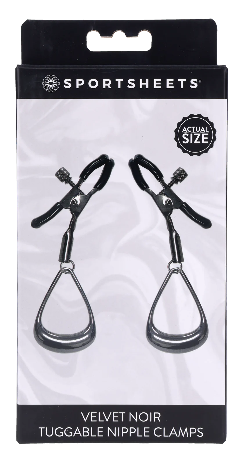 Velvet Noir Tuggable Nipple Clamps – Adjustable Bondage Accessory for Sensual Stimulation