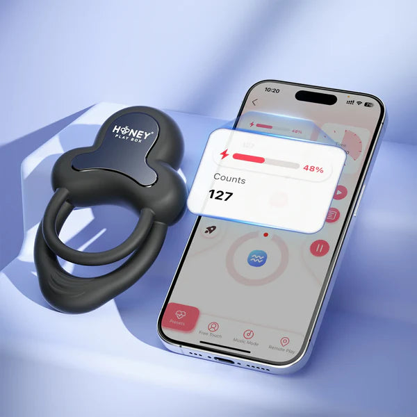 Anello App-Control Vibrating Silicone Rechargeable Cock Ring with Clitoral Stimulator