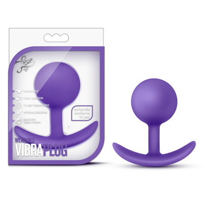 Luxe Wearable Vibrating Anal Plug – Purple, Silicone, Waterproof
