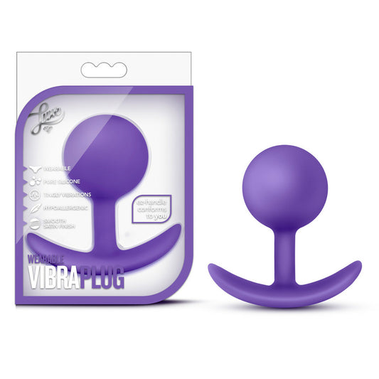 Luxe Wearable Vibrating Anal Plug – Purple, Silicone, Waterproof