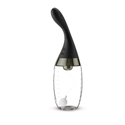 Anal Adventures Platinum Aqua Jet – Black Textured Anal Toy for Smooth, Comfortable Play