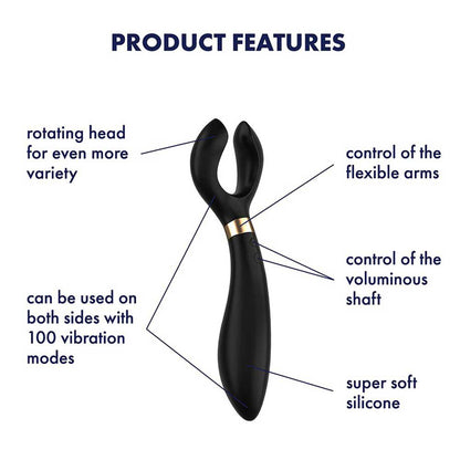 Satisfyer Endless Fun Black – Rechargeable Waterproof Vibrator with Multiple Functions