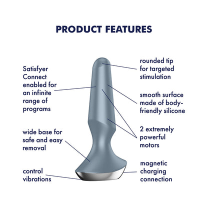 Plug-Ilicious 2 Ice Blue – Textured Silicone Anal Plug for Comfortable Wear