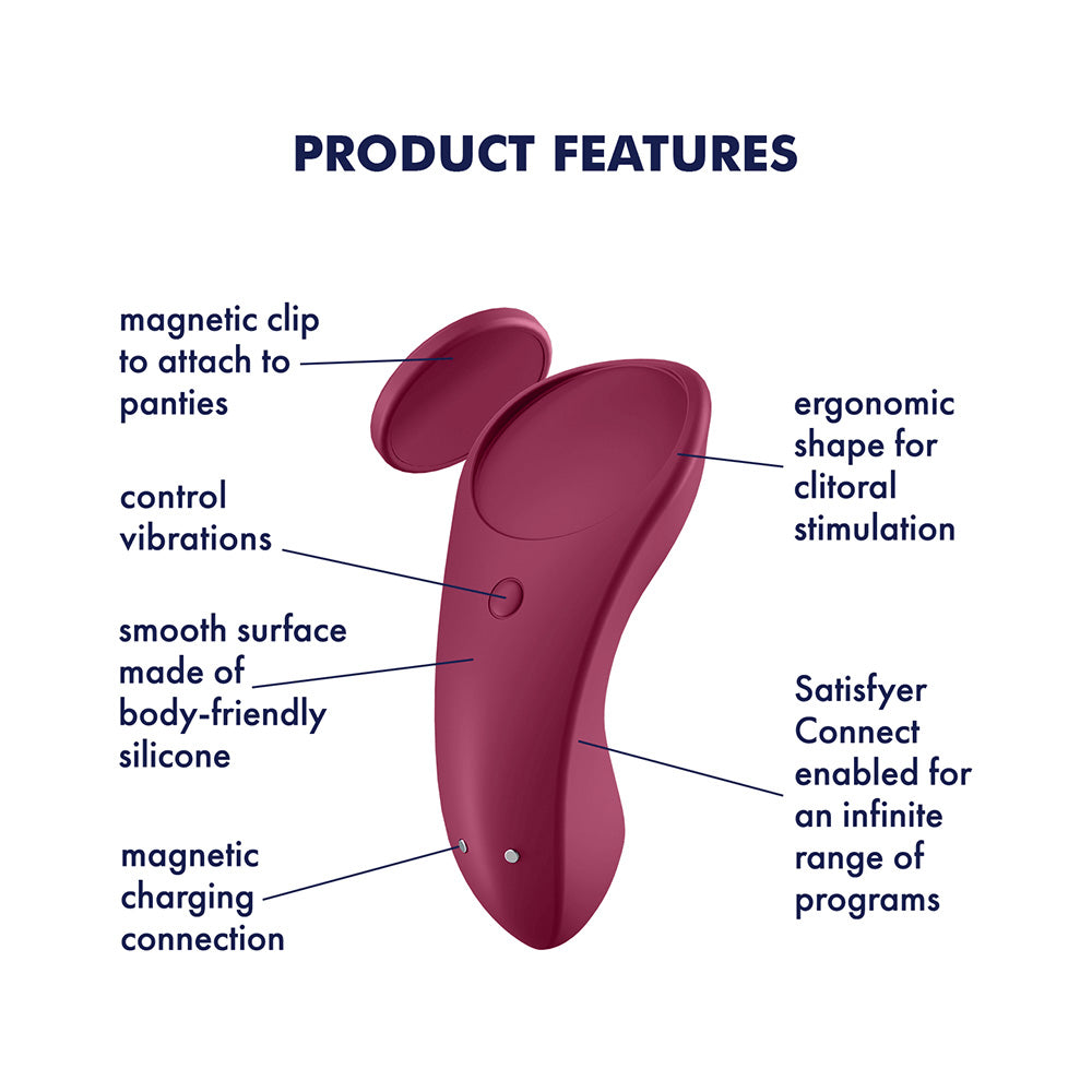 Sexy Secret Wine Red – Wearable Panty Vibrator with App and Remote Control