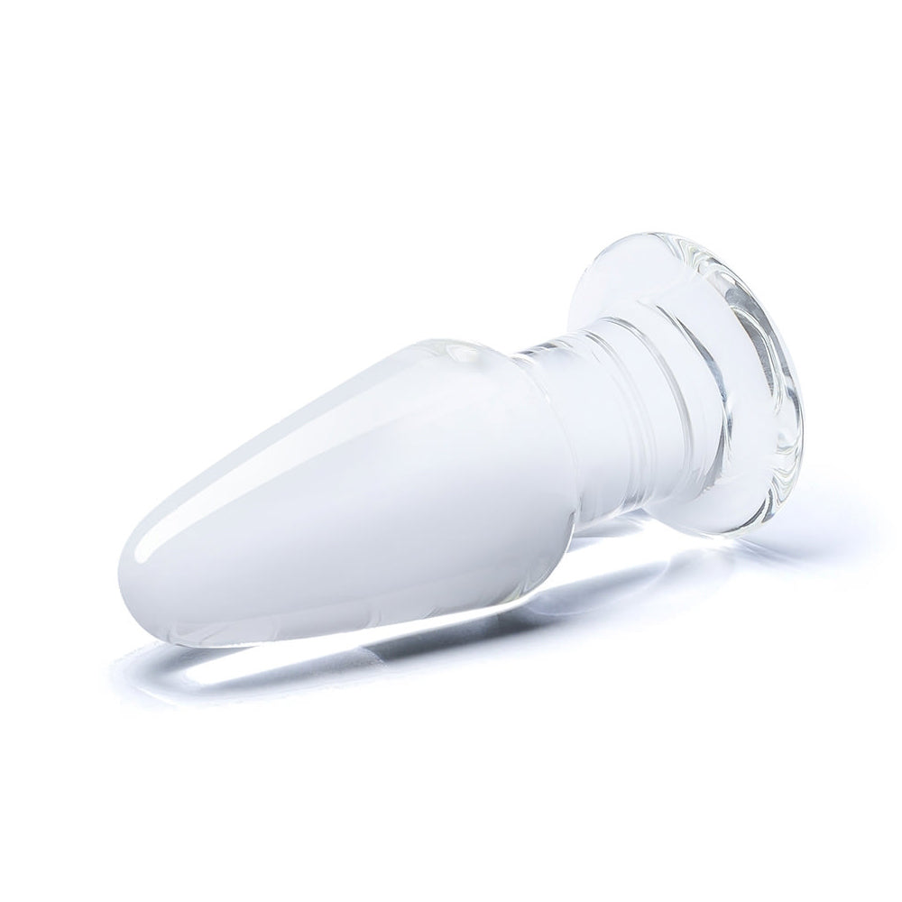 3.5-Inch Glass Butt Plug - Smooth Borosilicate Anal Plug