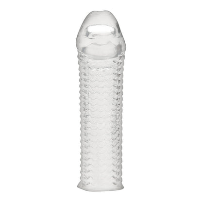 6.5" Clear Textured Penis Enhancing Sleeve Extension
