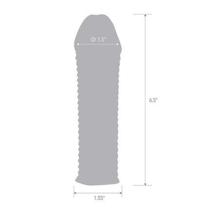 6.5" Clear Textured Penis Enhancing Sleeve Extension