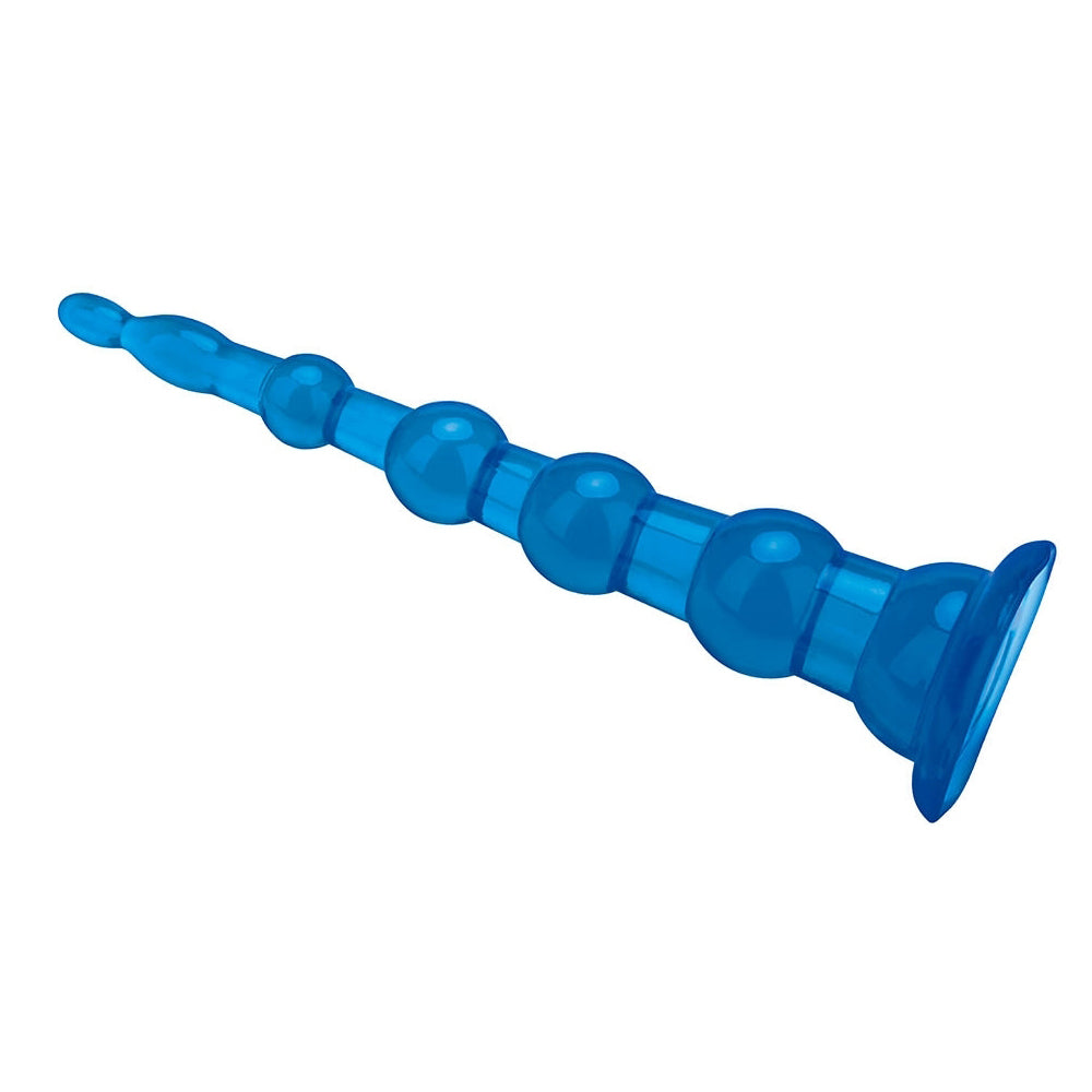 8.5-Inch Silicone Anal Beads with Suction Base
