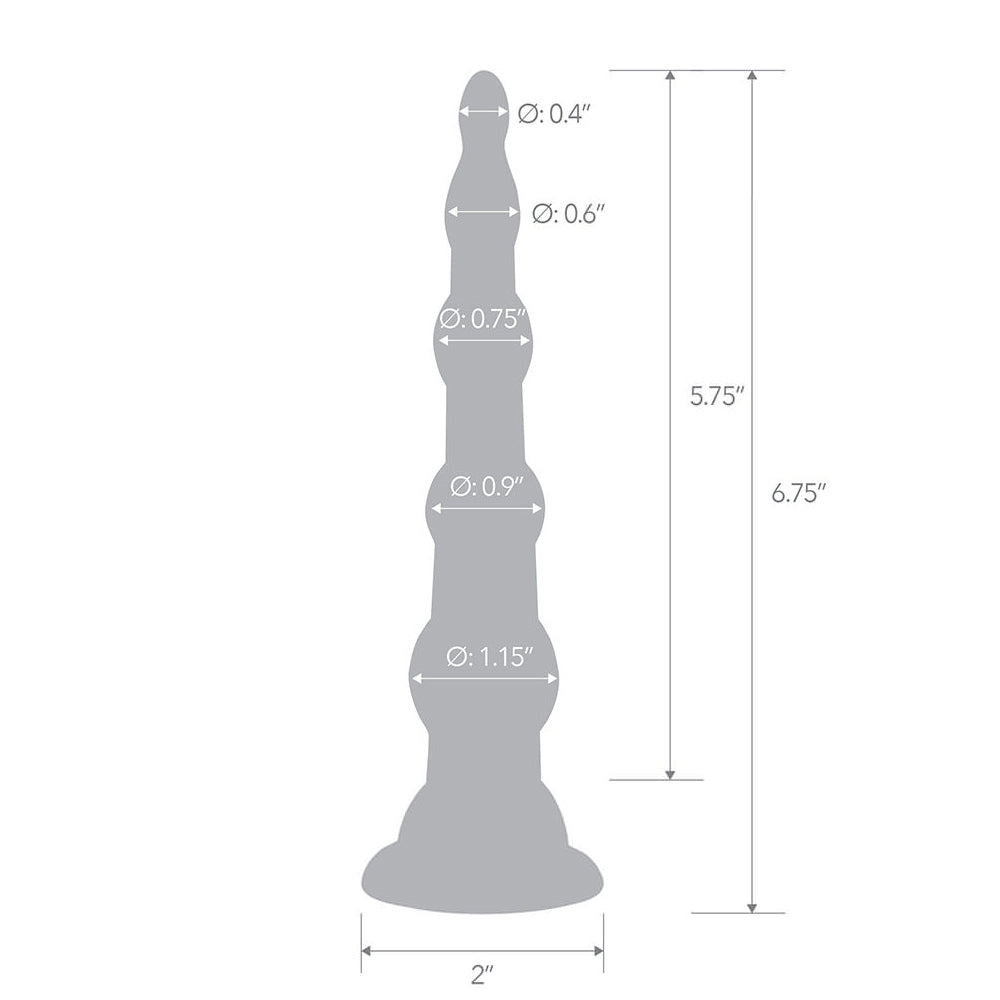 6.75-Inch Anal Beads with Suction Base