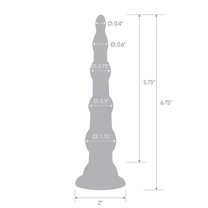 6.75-Inch Anal Beads with Suction Base