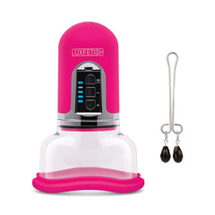 Rechargeable 4-Function Auto Pussy Pump with Clit Clamp - Sex Toy for Women