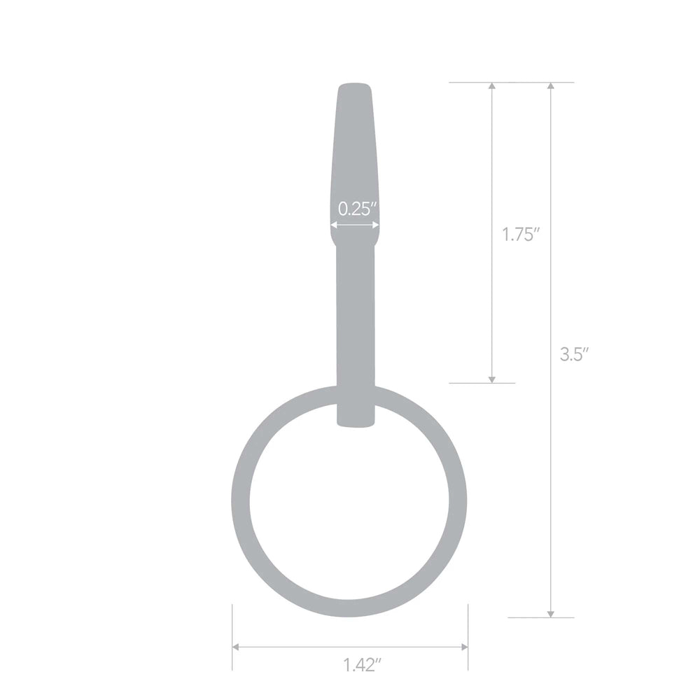Stainless Steel Penis Plug with Ring - Urethral Sex Toy