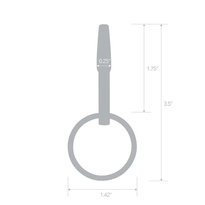 Stainless Steel Penis Plug with Ring - Urethral Sex Toy
