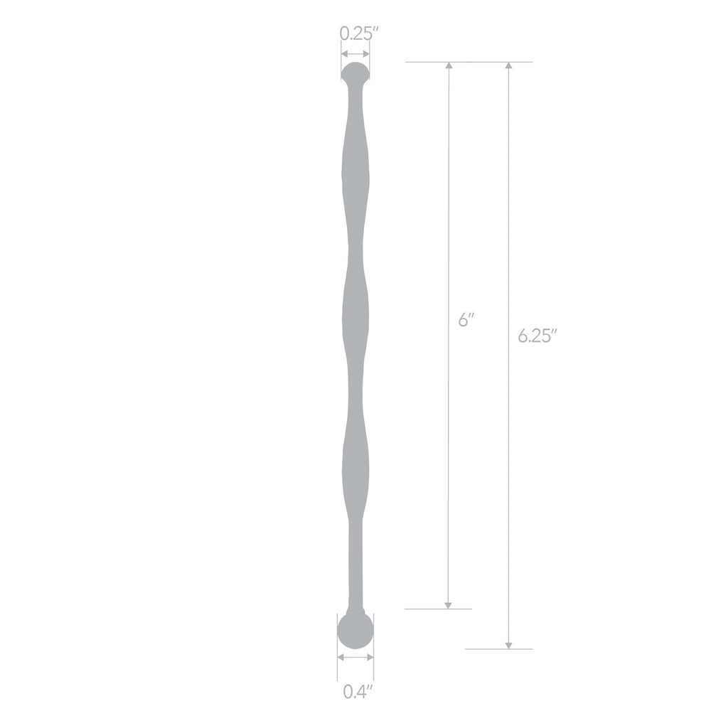 6-Inch Medical-Grade Stainless Steel Wavy Urethral Sound