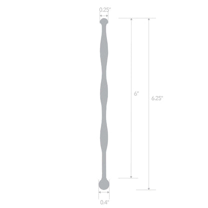 6-Inch Medical-Grade Stainless Steel Wavy Urethral Sound