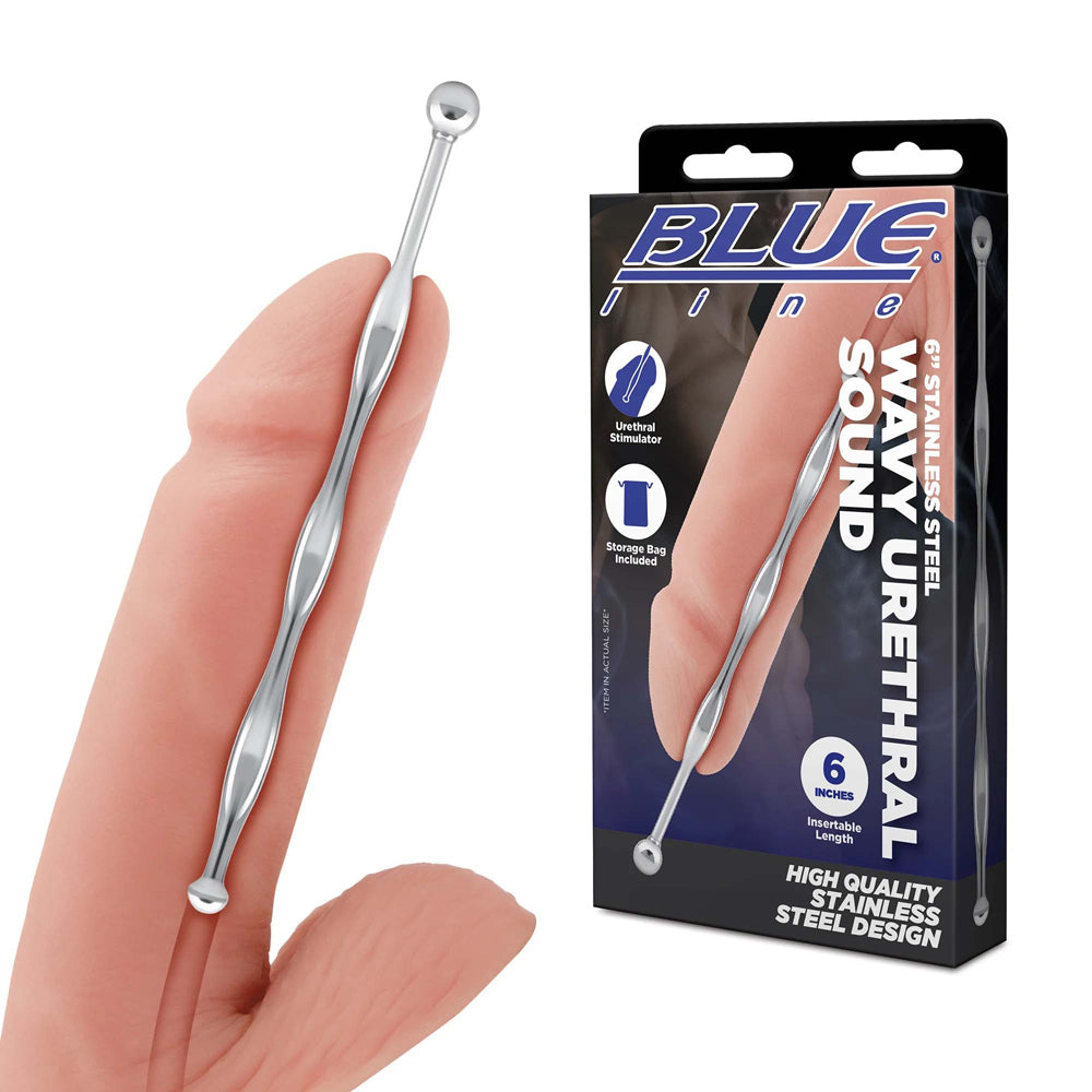 6-Inch Medical-Grade Stainless Steel Wavy Urethral Sound