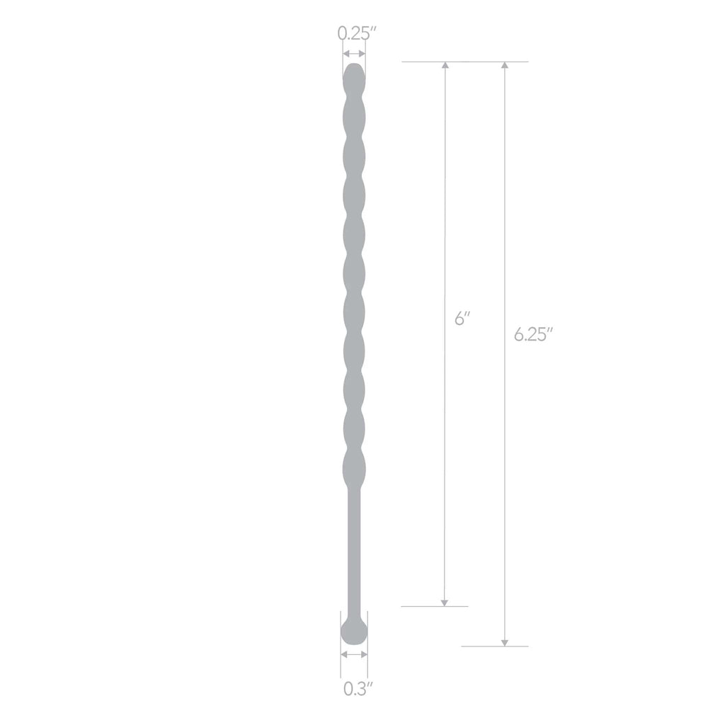 6-Inch Stainless Steel Teardrop Urethral Sound – Medical-Grade Urethral Dilator