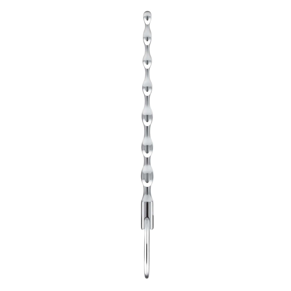 4.25-Inch Stainless Steel Ribbed Urethral Sound - Medical-Grade, Body-Safe Urethral Toy