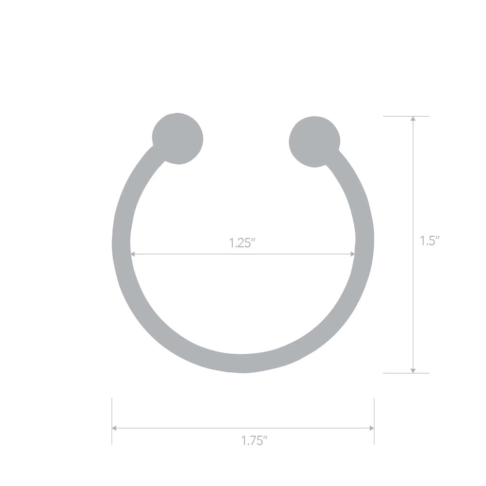 Stainless Steel Bull Nose Glans Ring - Penis Ring for Men, Male Body Jewelry