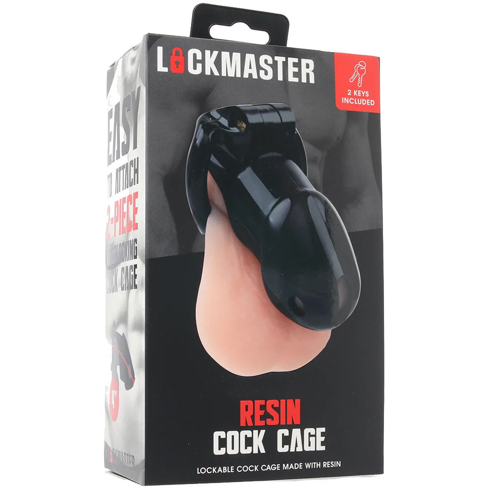 Lockmaster 4" Resin Cock Cage Black