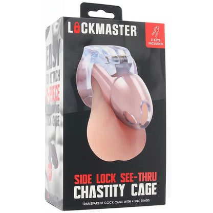 Lockmaster 3.5" Side Lock See Thru Chastity Cage