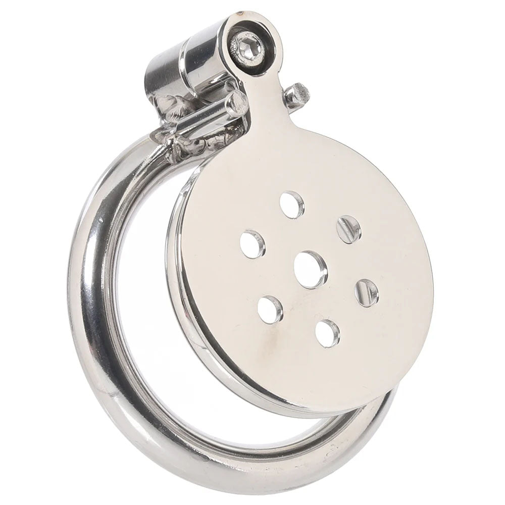Lockmaster Stainless Steel Flat-Inverted Chastity Cage - Male Chastity Device