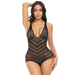 Electric Lingerie Deep Plunge Bodysuit – One Size