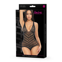 Electric Lingerie Deep Plunge Bodysuit – One Size