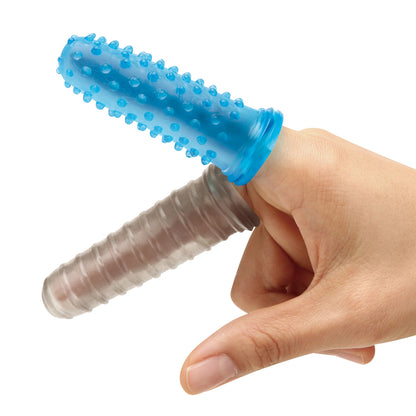 2-Pack Anal Stimulating Finger Sleeves - Flexible Silicone for Prostate Massage and Anus Stimulation